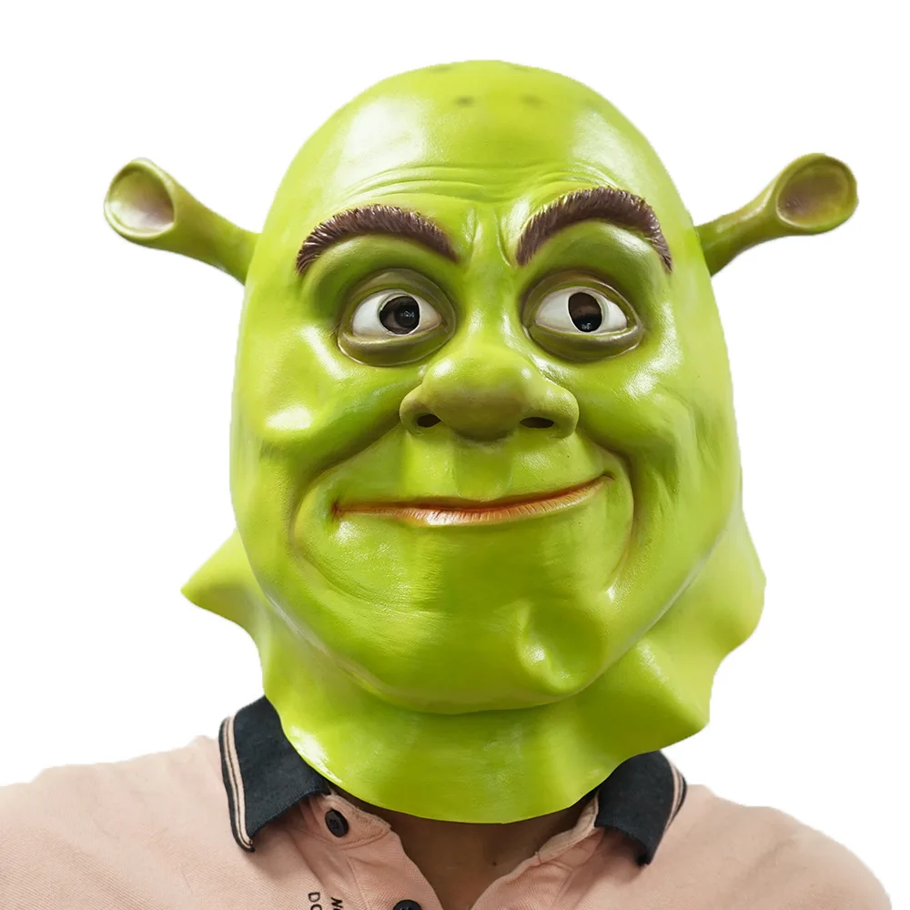 

New Halloween Shrek Latex Mask Bar Masquerade Movie Theme Funny Headgear