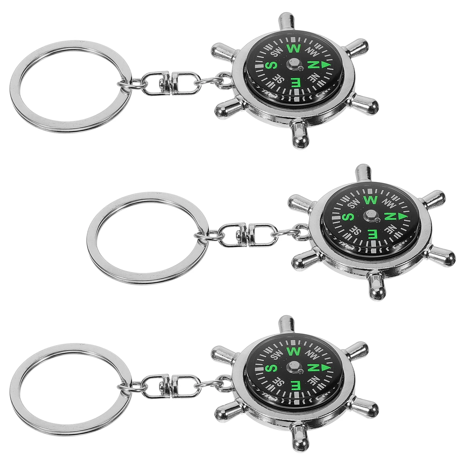 3 Pcs Rudder Compass Small Rubber Hiking Pocket for Travel Metal Map Camping Accessory Keychain
3 Pcs Rudder Compass Small Rubber Hiking Pocket for Travel Metal Map Camping Accessory Keychain