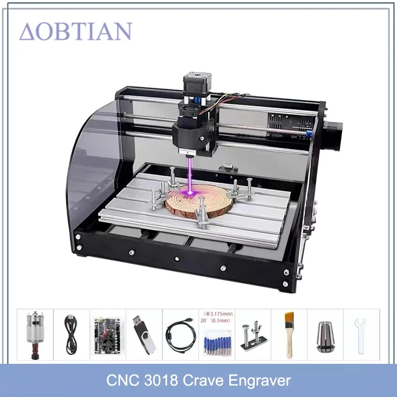 

CNC 3018 Pro Max Laser Engraver DIY Engraving Machine GRBL 3-Axis PCB Milling Laser Wood Router Upgraded 3018Pro Mini Engraver