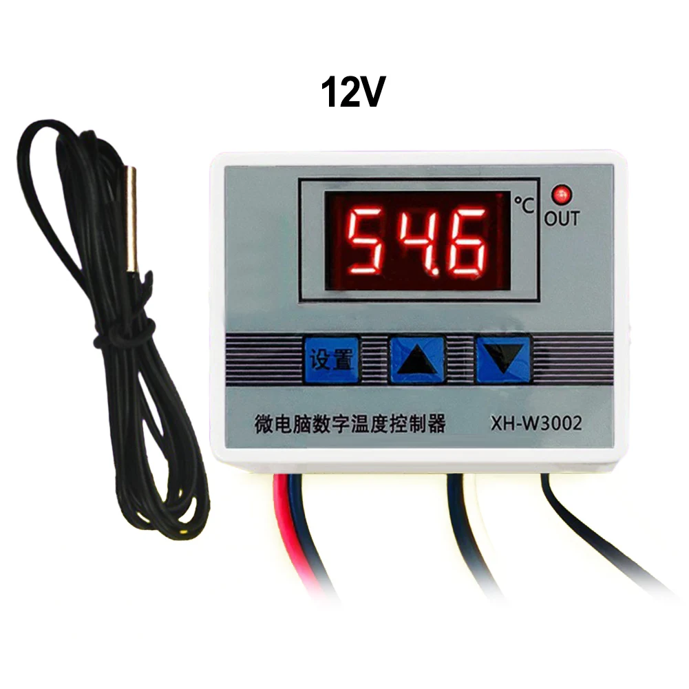 

12V 24V 220V Temperature Meter Thermostat Regulator 10A For Seafood Machines LCD Display Temperature Controller