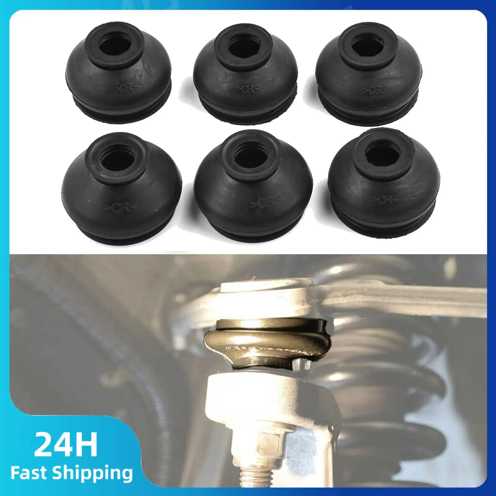 6pcs Rubber Tie Rod End Ball Joint Dust Boot Cover Boot Gaiters Dust Protection Cap Cover Replacement Car Accessories
6pcs Rubber Tie Rod End Ball Joint Dust Boot Cover Boot Gaiters Dust Protection Cap Cover Replacement Car Accessories