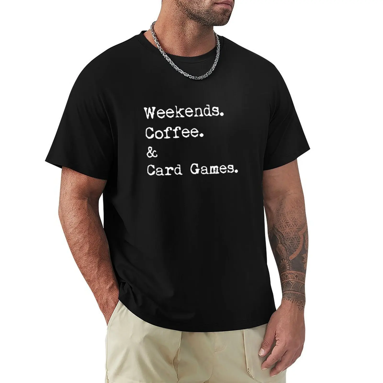 

Weekends Coffee And Card Games Funny Card Games Lover T-shirt funnys customs boys whites for a boy mens cotton t shirts