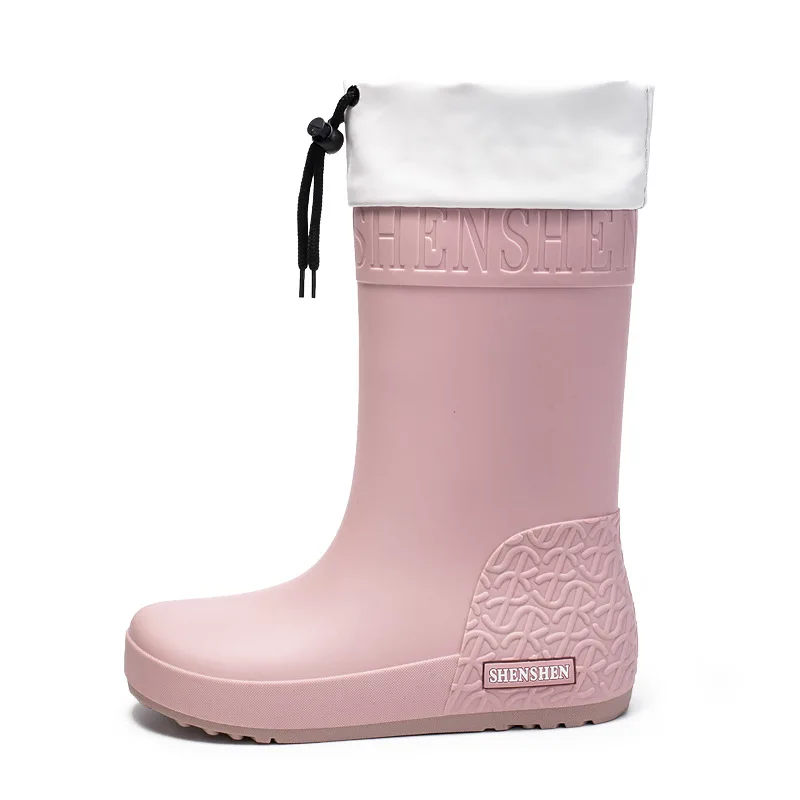 New Women Fashion Mid-calf Rubber Rain Boots Female Waterproof Non-slip Rainboots Outdoor Water Shoes Wellies With Socks
New Women Fashion Mid-calf Rubber Rain Boots Female Waterproof Non-slip Rainboots Outdoor Water Shoes Wellies With Socks