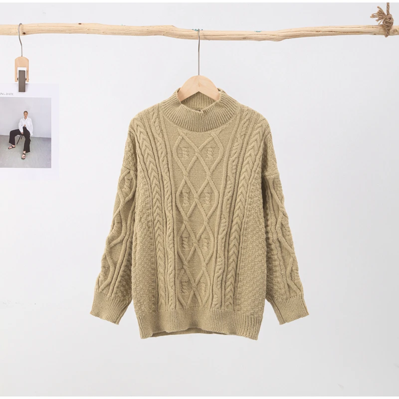 Thick Twisted Sweater Women Autumn Long Sleeve O-neck Female Knitted Pullover Solid Casual Loose Lady Knitwear Tops 2 Mallzona S8284617246c84021b2153d5ed51c6052m Thick Twisted Sweater Women Autumn Long Sleeve O-neck Female Knitted Pullover Solid Casual Loose Lady Knitwear Tops Mallzona