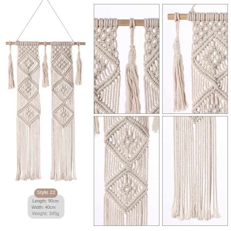 Nordic Boho Cotton Rope Long Tassel Wall Tapestry 17 S8284a27a2a654e07945a8b090135f464z