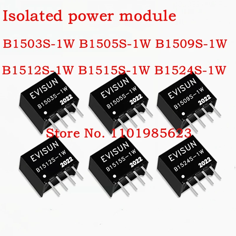 5PCS B1503S-1W B1505S-1W B1509S-1W B1512S-1W B1515S-1W B1524S-1W 15V TURN 3.3V 5V 9V 12V 15V 24V 1W Isolated power module
5PCS B1503S-1W B1505S-1W B1509S-1W B1512S-1W B1515S-1W B1524S-1W 15V TURN 3.3V 5V 9V 12V 15V 24V 1W Isolated power module