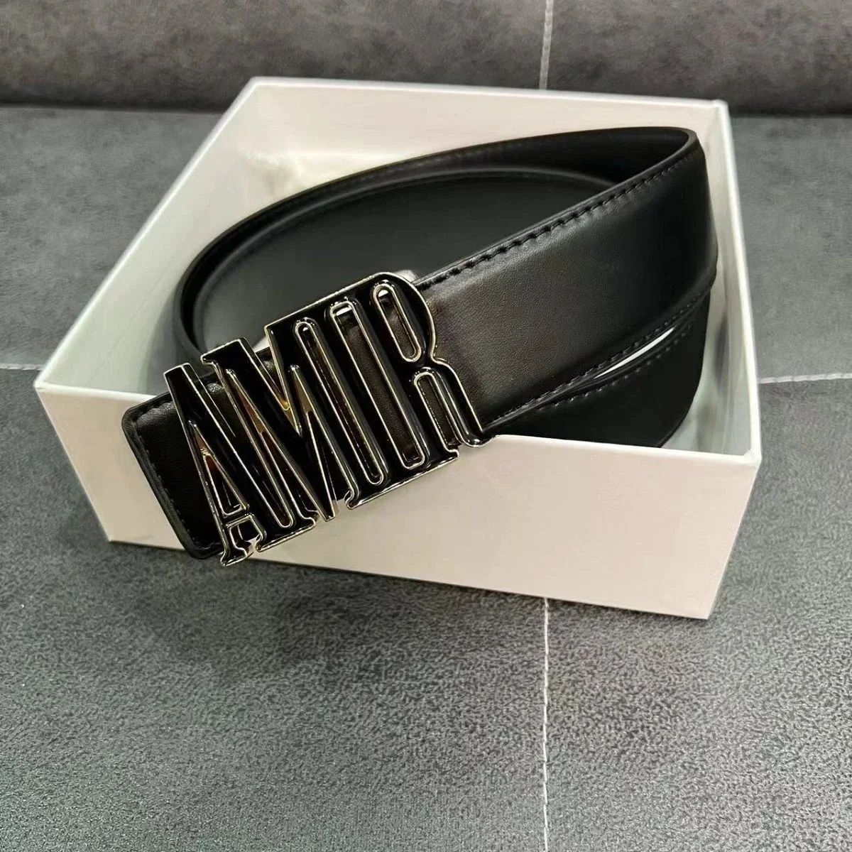 

Luxury Designer Brand Amir 3.8cm Width Belt Fashion Men Women Versatile Business Casual Belt for Jeans 2024