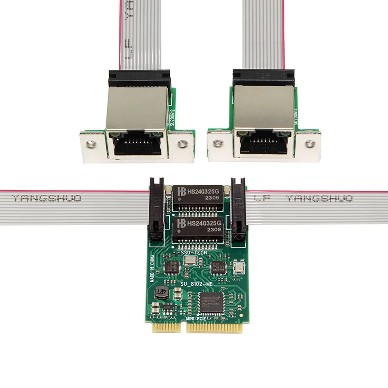 

Сетевые карты Mini PCI-E до 2 портов, сетевая карта 1000 Мбит/с, гигабитный Ethernet 10/100/1000M, сетевой адаптер RJ45 для компьютера, ПК