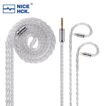 Upgrade Seus AirPods Pro com Pontas de Silicone Premium 7 NiceHCK IcyMoon HiFi In-ear Monitor Earphone Cable 16 Cores OCC+Silver Plated OFC MMCX/2Pin/QDC for DB2 CHUII Carat Rhapsody PR3