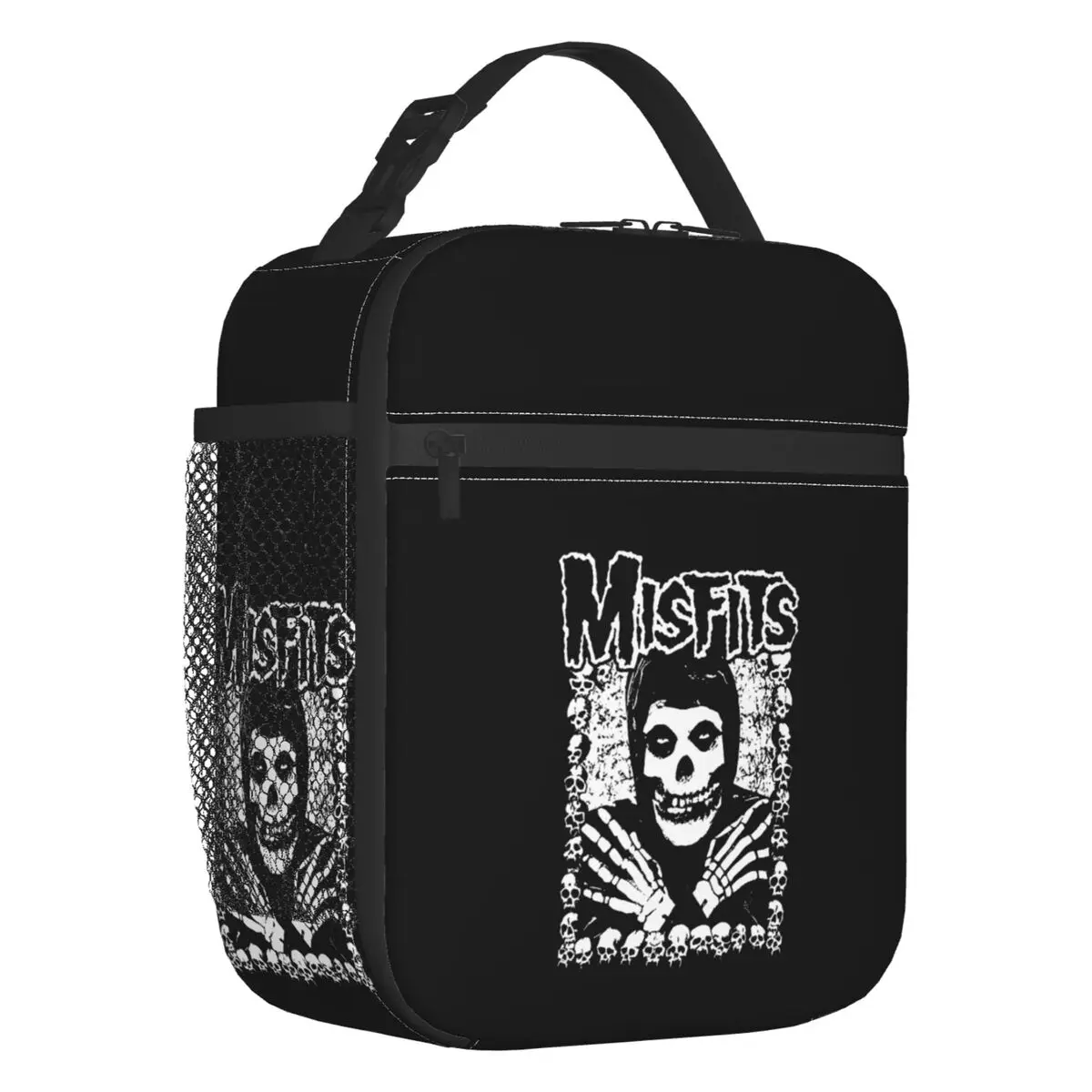

Misfits Rock Punk Skull Insulated Lunch Bag for Women Waterproof Cooler Thermal Bento Box Office Picnic Travel