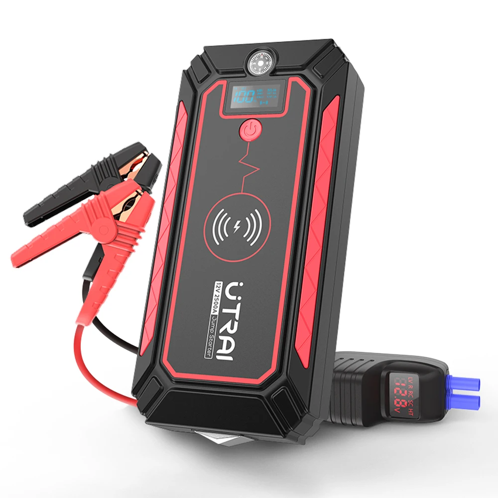 Utrai Car Jump Starter Tools 2500A Booster with Wireless Charging Jumpstart Starting Device OEM Factory Wholesales Car Starters
Utrai Car Jump Starter Tools 2500A Booster with Wireless Charging Jumpstart Starting Device OEM Factory Wholesales Car Starters