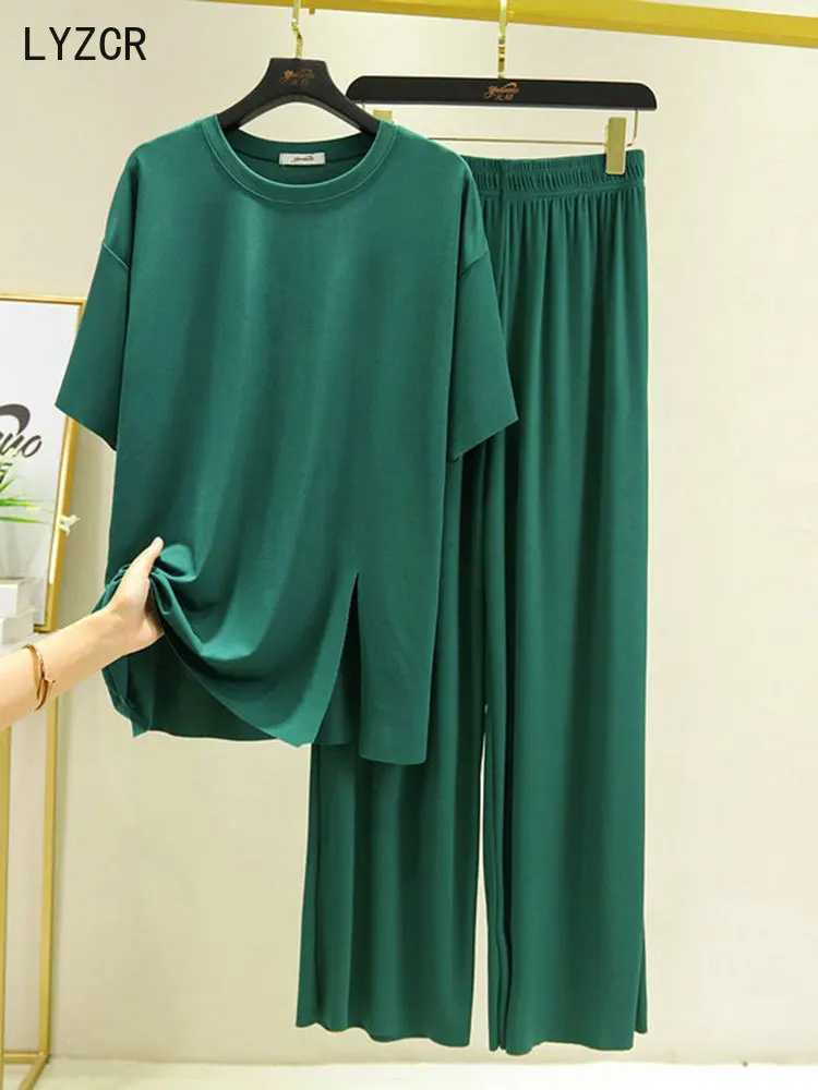 Summer Womens Two Piece Set for Women 2024 Loose Pant Sets 2 Pieces Short Sleeve Split T Shirt and Pants Female Tops
Summer Womens Two Piece Set for Women 2024 Loose Pant Sets 2 Pieces Short Sleeve Split T Shirt and Pants Female Tops