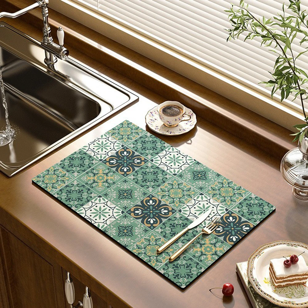 Absorbent Antiskid Large Kitchen Absorbent Draining Mat Cafe Dish Drying Mat Quick Dry Bathroom Drain Pad Tableware Mat 
Absorbent Antiskid Large Kitchen Absorbent Draining Mat Cafe Dish Drying Mat Quick Dry Bathroom Drain Pad Tableware Mat