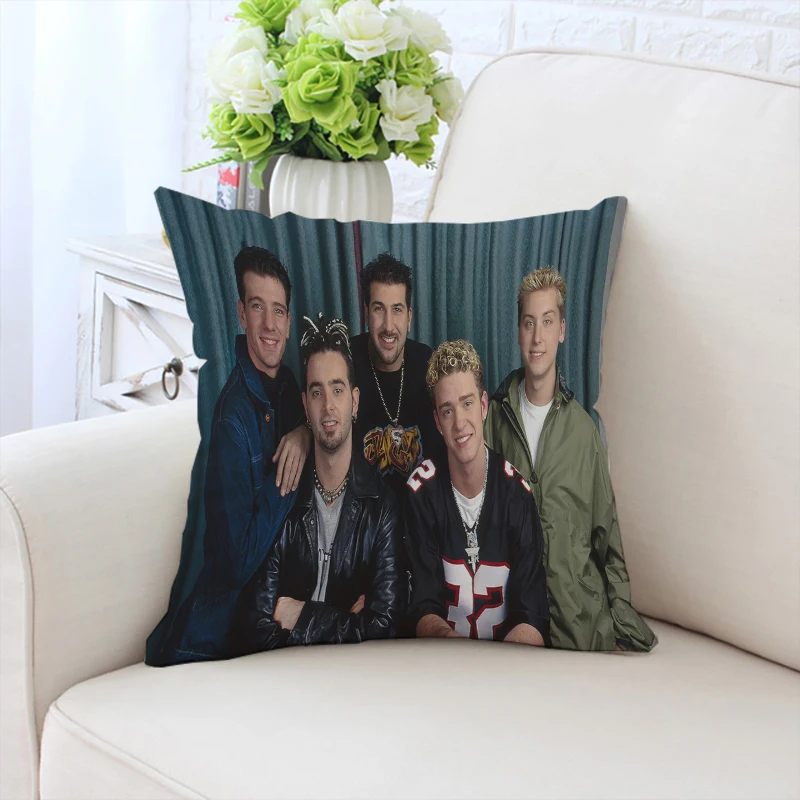 

40x40cm pillowcase double-sided printed custom N-Nsync sofa cushion cover bedside backrest office chair waist cushion fan gift