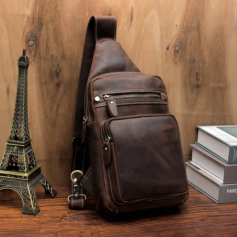 Retro Male Genuine Leather Top Layer Cowhide Shoulder Bags Waterproof Crossbody Travel Sling Messenger Chest Bag Pack for Men
Retro Male Genuine Leather Top Layer Cowhide Shoulder Bags Waterproof Crossbody Travel Sling Messenger Chest Bag Pack for Men