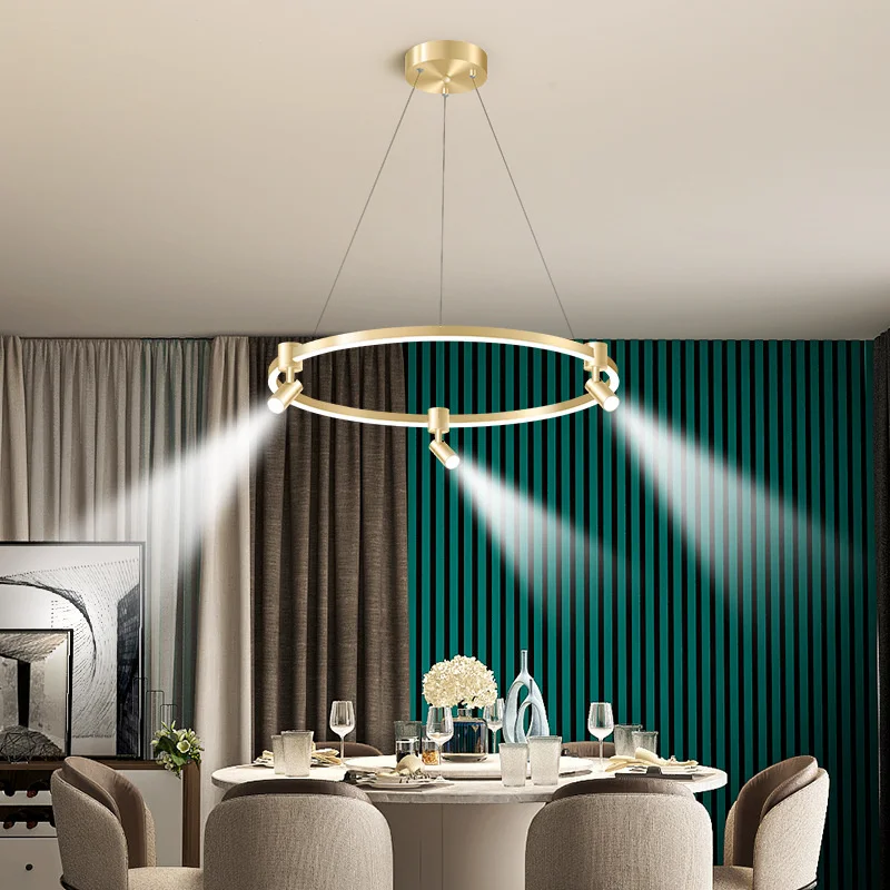 Modern Ring LED Pendant Lights With Spotlights Suitable For Dining Room Living Room Bedroom Pendant Light Home Decoration Lights
Modern Ring LED Pendant Lights With Spotlights Suitable For Dining Room Living Room Bedroom Pendant Light Home Decoration Lights