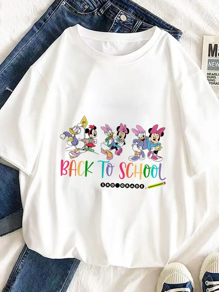 Fashion Disney FemaleT Shirt Minnie and Daisey Back To School Cartoon Print Lady Tops Summer Trend O Neck Short Sleeve For Women
Fashion Disney FemaleT Shirt Minnie and Daisey Back To School Cartoon Print Lady Tops Summer Trend O Neck Short Sleeve For Women