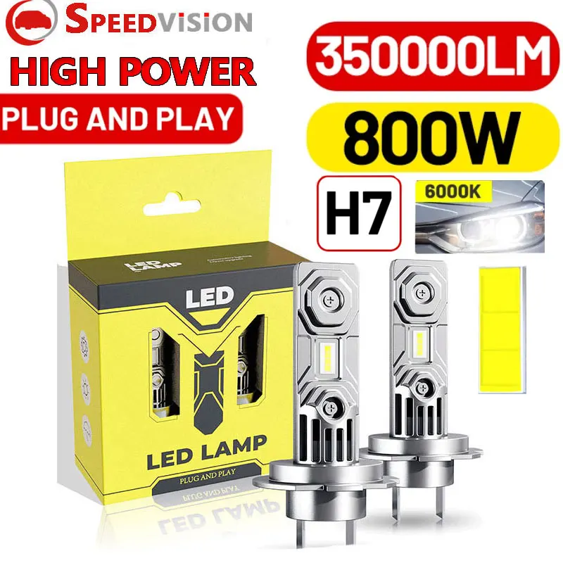 

350000LM H7 LED Headlights Canbus No Error 800W 6000K H7 Car Headlight Bulb 1: 1 Mini Diode Auto fog Lights 12V 24V Truck Lamp