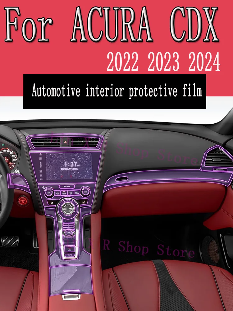 

For ACURA CDX 2022 2023 2024 Gearbox Panel Navigation Automotive Interior Screen Protective Film TPU Anti-Scratch Sticker