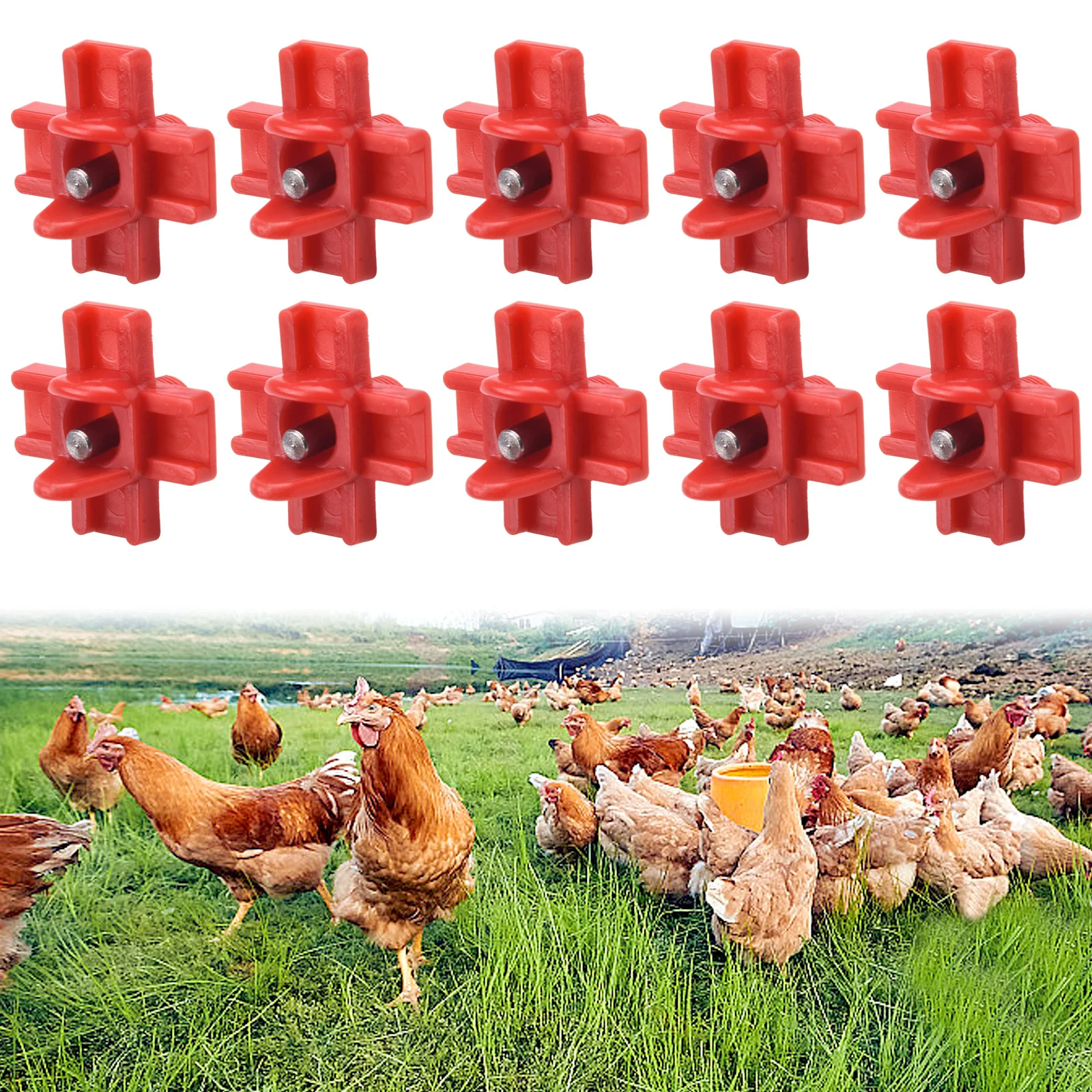 High Pressure Float Valve Compatible 10pcs Horizontal Side Mount Chicken Nipples Waterer Automatic Poultry Drinker
High Pressure Float Valve Compatible 10pcs Horizontal Side Mount Chicken Nipples Waterer Automatic Poultry Drinker