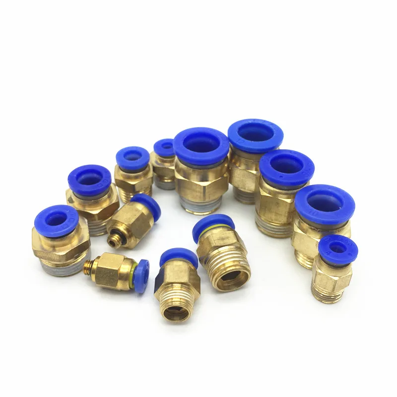 

Push to Connect Fittings 12mm Tube OD Straight Pneumatic Quick Fitting Air Line Connector Thread1/8" 1/4" 3/8" 1/2" 10PCS/lot