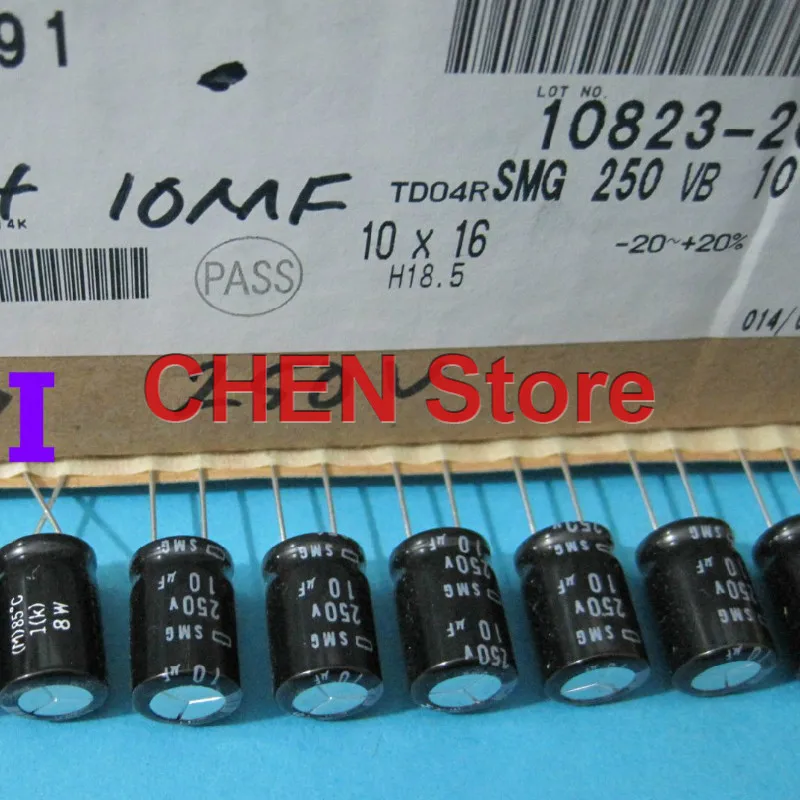 

50PCS Original Japan NIPPON SMG 250V10UF 10x16mm 85 degrees CHEMI-CON electrolytic capacitors NCC smg 10UF 250V