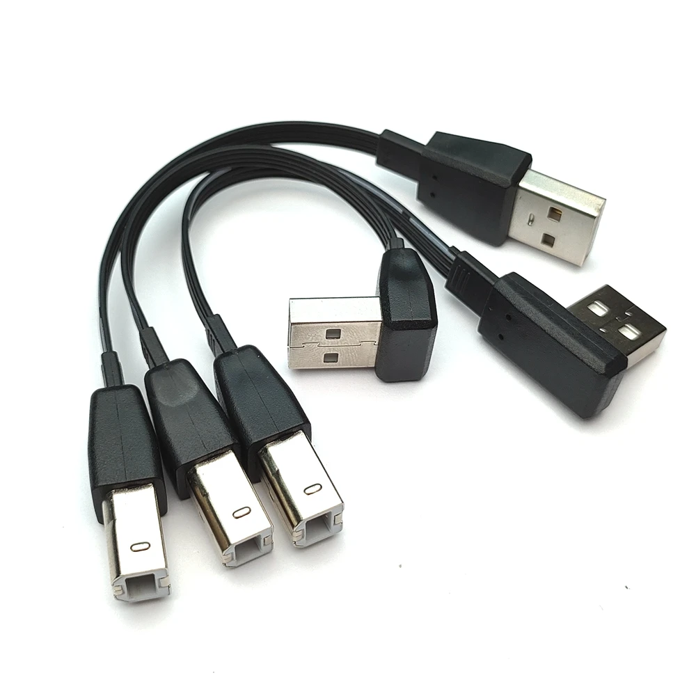 

Soft USB2.0 upper, lower, left, right elbows, 90 degree square mouth data cable AM to BM desktop printer cable 10CM-100CM