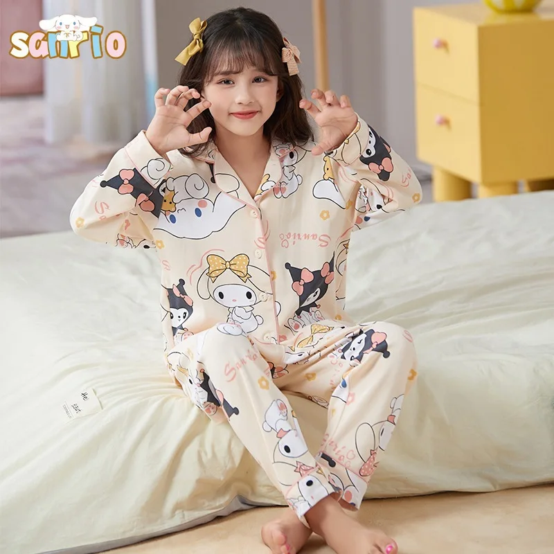 Sanrio Kuromi Cinnamoroll Long Sleeve Pajamas Girl Thin V-Neck Kits Spring and Fall Pure Cartoon Cotton Cute Anime Suite Gift
Sanrio Kuromi Cinnamoroll Long Sleeve Pajamas Girl Thin V-Neck Kits Spring and Fall Pure Cartoon Cotton Cute Anime Suite Gift