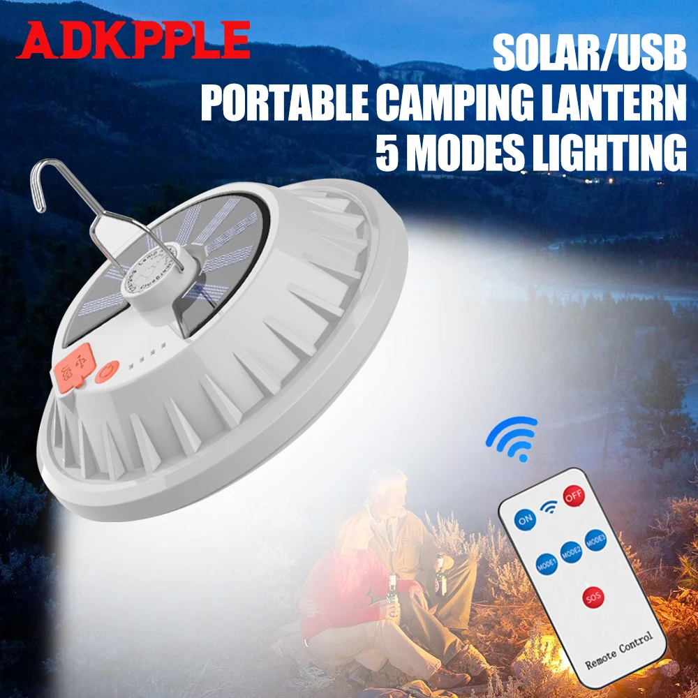 Super Bright LED Bulb Solar Lamp Rechargeable Remote Control USB Solar Camping Lantern Portable Emergency Night Market Light
Super Bright LED Bulb Solar Lamp Rechargeable Remote Control USB Solar Camping Lantern Portable Emergency Night Market Light