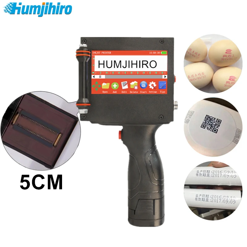 Ручной струйный принтер HUMJIHIRO, 25 языков, 5 см, термоструйный принтер, переменный QR штрих-код, дата, номер, логотип, Дата истечения срока годности
Ручной струйный принтер HUMJIHIRO, 25 языков, 5 см, термоструйный принтер, переменный QR штрих-код, дата, номер, логотип, Дата истечения срока годности
