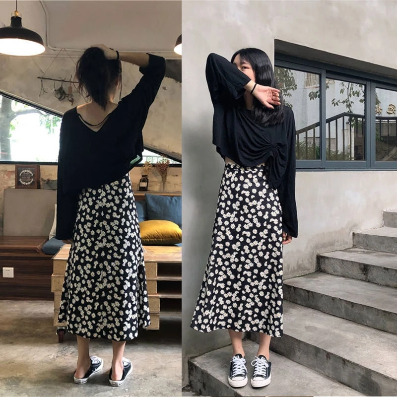 A-line Midi Skirt for Women Fashion Floral Print Skirt High Waist Medium Long Skirt Elastic Waist Skirt All-match Skirts
A-line Midi Skirt for Women Fashion Floral Print Skirt High Waist Medium Long Skirt Elastic Waist Skirt All-match Skirts