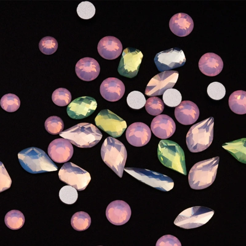 

Flatback Jewels Crystal Rhinestones Dotting Pen and Cement Clear Diamond-like Irregular Rhinestones