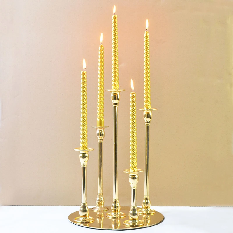 PEANDIM 5 Heads Gold Metal Candle Holders Anniversary Candlesticks Wedding Table Centerpieces Stand Candelabrum Home Decoration
PEANDIM 5 Heads Gold Metal Candle Holders Anniversary Candlesticks Wedding Table Centerpieces Stand Candelabrum Home Decoration
