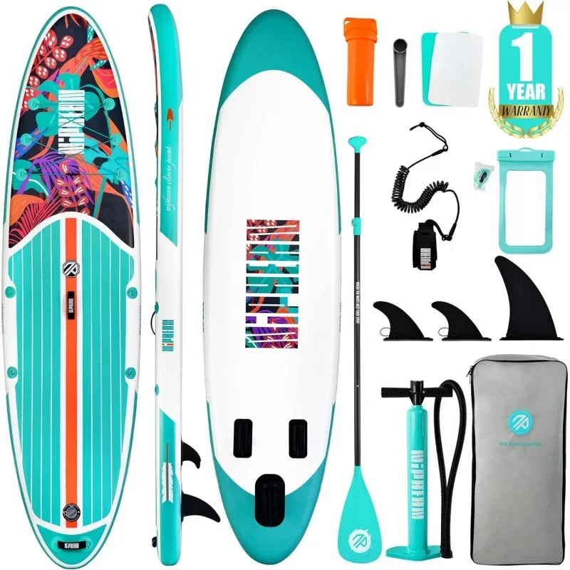 Inflatable stand up paddle board with sup accessories, anti-slip Eva Deck, 10'6'' inflatable paddle boards for adults & yout
Inflatable stand up paddle board with sup accessories, anti-slip Eva Deck, 10'6'' inflatable paddle boards for adults & yout