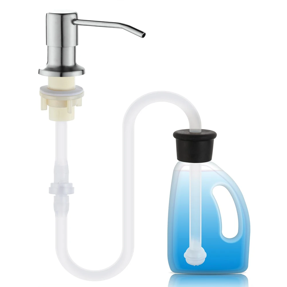 Stainless Steel Kitchen Sink Countertop Soap Dispenser Built in Hand Soap Dispenser Pump, Large Capacity 18 OZ Bot
Stainless Steel Kitchen Sink Countertop Soap Dispenser Built in Hand Soap Dispenser Pump, Large Capacity 18 OZ Bot