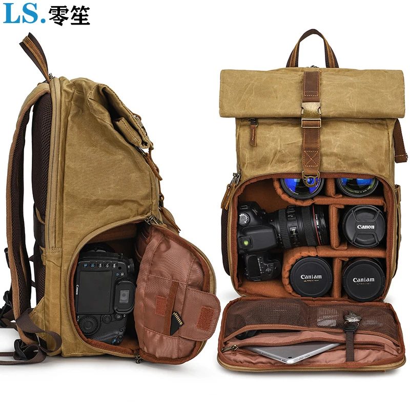 Photography Retro Waterproof Batik Canvas Leather Backpack fit 15.4inch Laptop Men Camera Bag Carry Case for Canon Nikon DSLR
Photography Retro Waterproof Batik Canvas Leather Backpack fit 15.4inch Laptop Men Camera Bag Carry Case for Canon Nikon DSLR