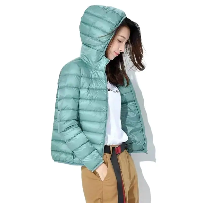 

abrigo mujer invierno 90% Ultra Light White Duck Down Jacket Women Winter Warm Coat Lady Plus Size Jackets Female Hooded Parka