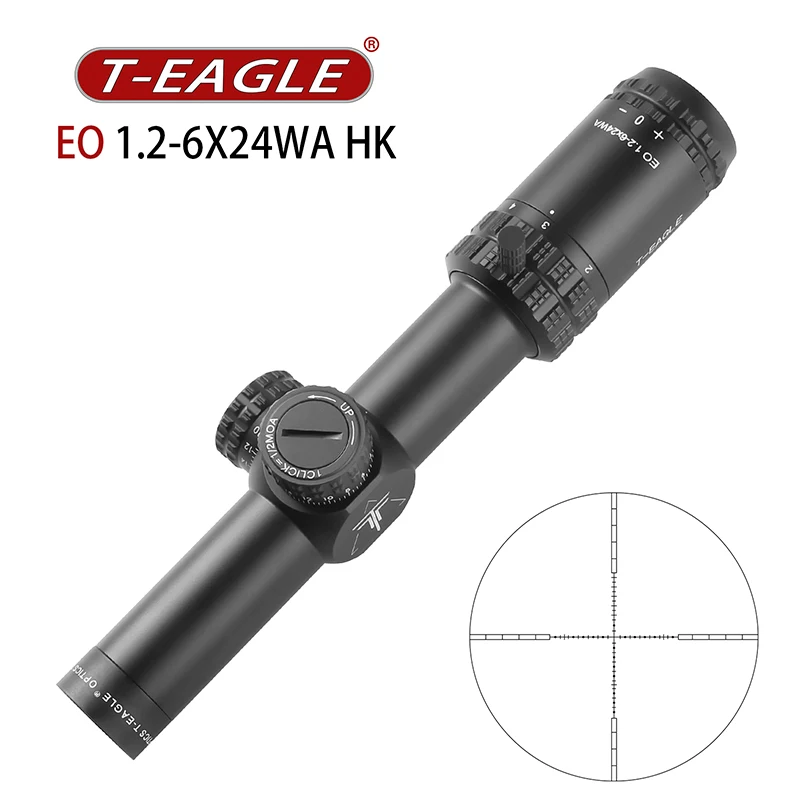 

TEAGLE EO 1.2-6X24WAHK Tactical Wide Angle Riflescope for Airsoft Sniper Rifle Scope Hunting Optics Shooting Air Guns Sight