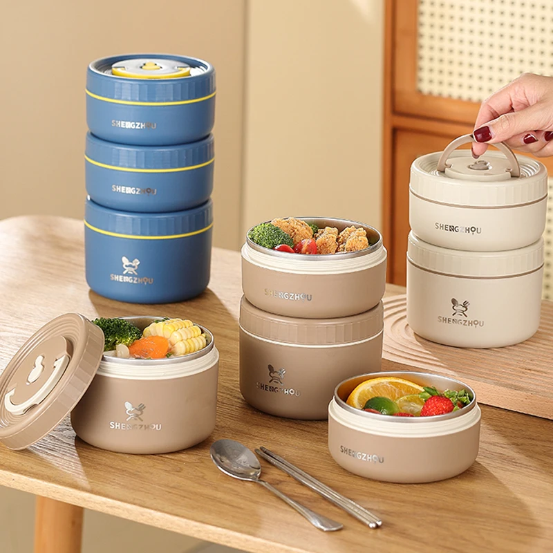 

Food Storage Lunch Box Containers School Thermal Women Bento Box Stainless Steel Portable Sandwich Fiambrera Infantil Tableware