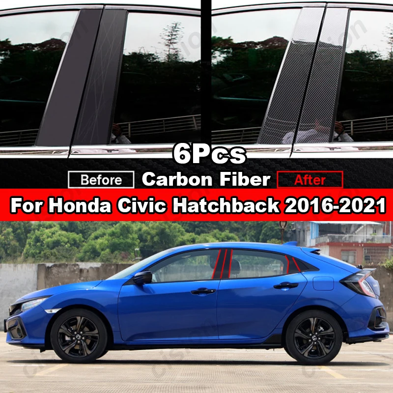 Для хэтчбека Honda Civic 2016-2021 6x, черная колонка из углеродного волокна для двери и окна BC, столб для отделки, наклейка для ПК с зеркальным эффектом
Для хэтчбека Honda Civic 2016-2021 6x, черная колонка из углеродного волокна для двери и окна BC, столб для отделки, наклейка для ПК с зеркальным эффектом
