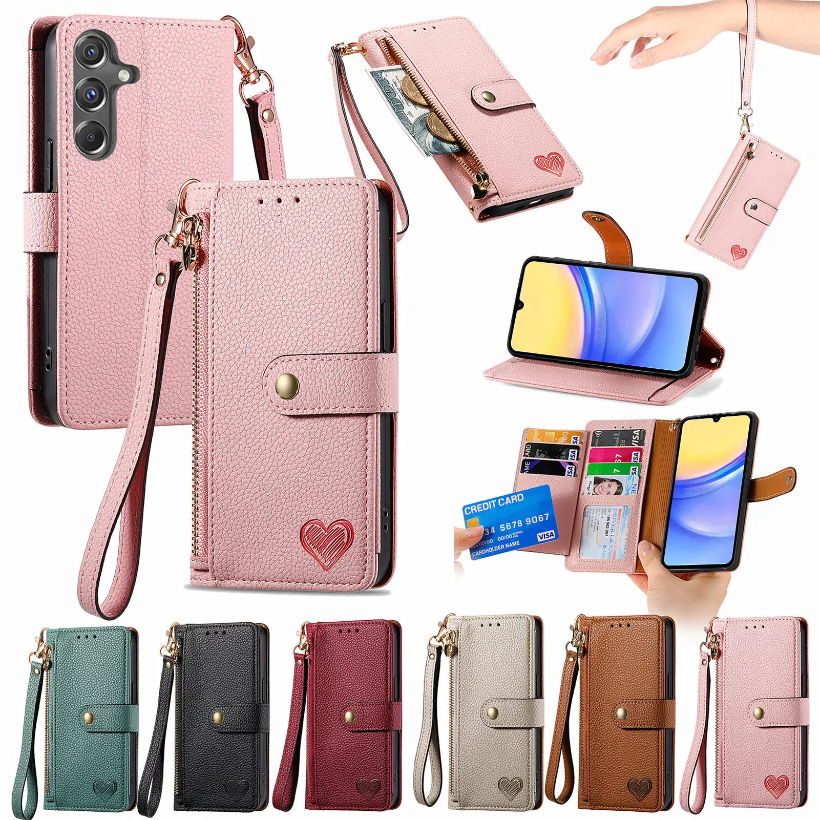 Zipper Wallet Lanyard Leather Case For Samsung Galaxy S24 S22 S23 Ultra Plus A15 A25 A35 A55 A05 A14 A24 A34 A54 A23 A53 A73 A13
Zipper Wallet Lanyard Leather Case For Samsung Galaxy S24 S22 S23 Ultra Plus A15 A25 A35 A55 A05 A14 A24 A34 A54 A23 A53 A73 A13