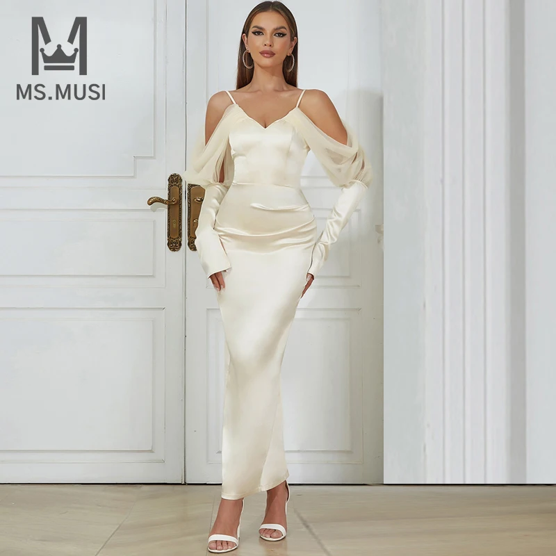MSMUSI 2023 New Fashion Women Sexy Strap Off The Shoulder Lace Mesh Long Sleeve Backless Bodycon Party Club Maxi Dress Long Gown
MSMUSI 2023 New Fashion Women Sexy Strap Off The Shoulder Lace Mesh Long Sleeve Backless Bodycon Party Club Maxi Dress Long Gown
