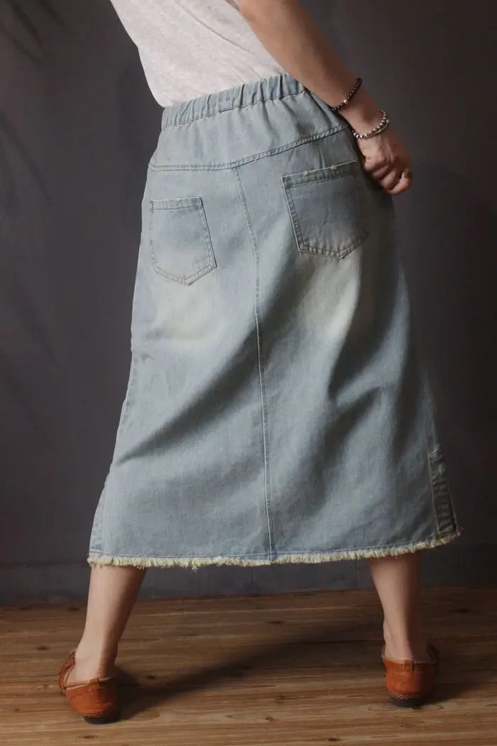 Amax luluE 2024 Fall Womens Luxury Vintage Loose Embroidery Denim Skirts Ladies Casual Floral Streetwear Females Elegant Clothes Amax luluE 2024 Fall Womens Luxury Vintage Loose Embroidery Denim Skirts Ladies Casual Floral Streetwear Females Elegant Clothes