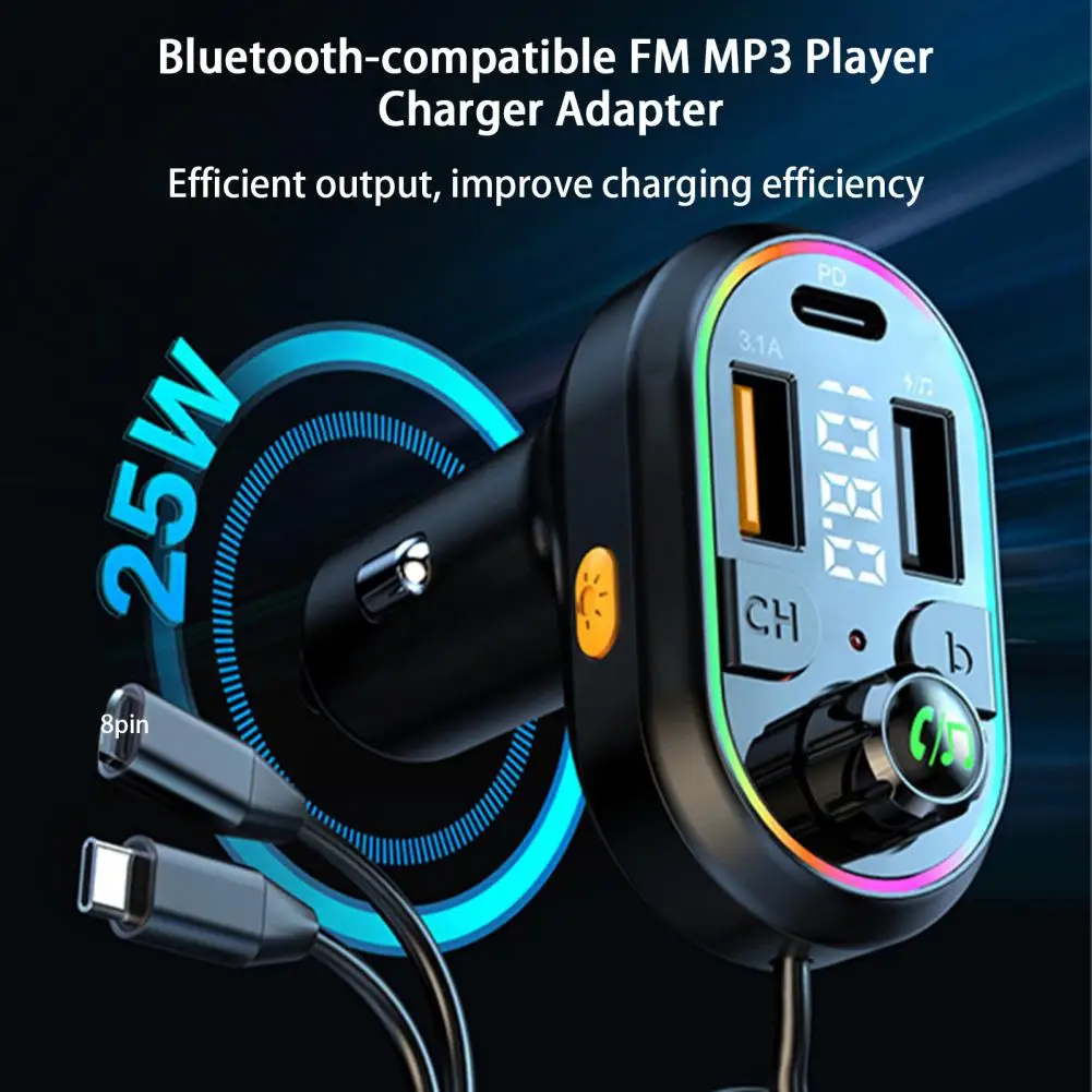 Car Charger Universal Multi-protection Lossless Sound Bluetooth-compatible USB Car MP3 Player Charger Playing Music
Car Charger Universal Multi-protection Lossless Sound Bluetooth-compatible USB Car MP3 Player Charger Playing Music