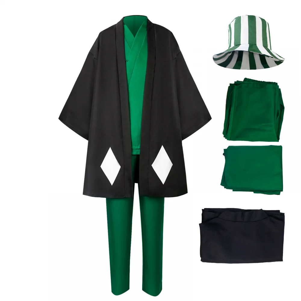 Anime Urahara Kisuke Cosplay Costume for Adult Black Kimono Haori Coat Casual Cloak Top Pants with Hat Suit Halloween Outfits
Anime Urahara Kisuke Cosplay Costume for Adult Black Kimono Haori Coat Casual Cloak Top Pants with Hat Suit Halloween Outfits
