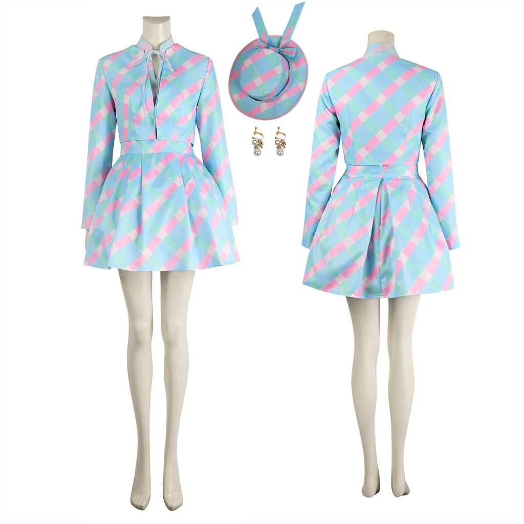 Костюм Робби из фильма «мэргот» 2023, комплект в синюю клетку, Женское пальто, серьги, шляпа, полный комплект, костюмы для Хэллоуина и карнавала
Костюм Робби из фильма «мэргот» 2023, комплект в синюю клетку, Женское пальто, серьги, шляпа, полный комплект, костюмы для Хэллоуина и карнавала