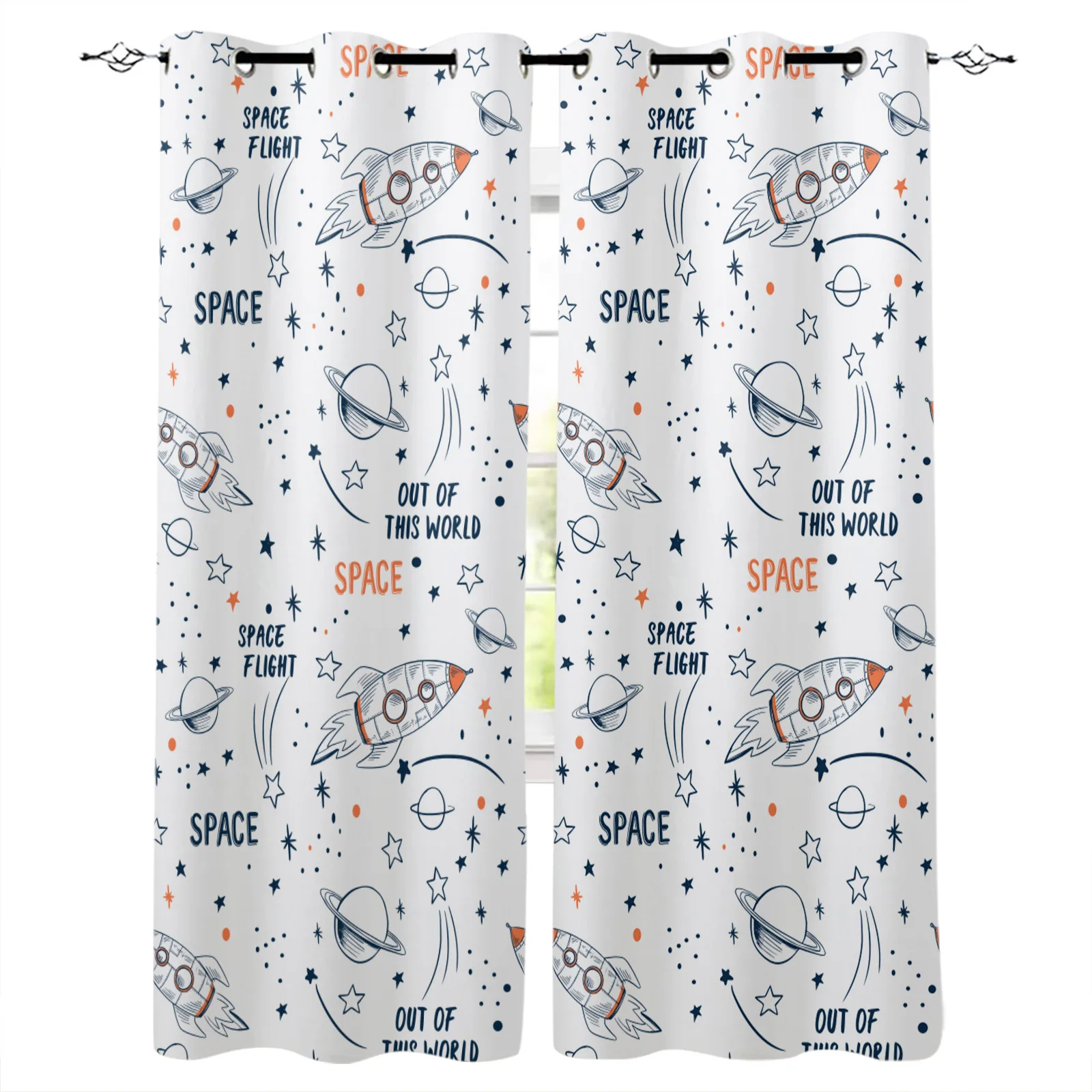 Universe Space Rocket Cartoon White Blackout Curtains Window Curtains For Bedroom Living Room Decor Window Treatments
Universe Space Rocket Cartoon White Blackout Curtains Window Curtains For Bedroom Living Room Decor Window Treatments
