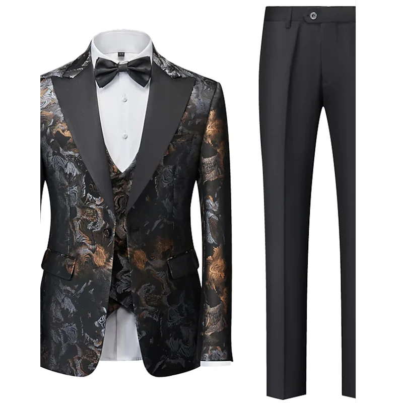 Black Yellow Red Men's Prom Suits 3 Piece Patterned Standard Fit Single Breasted One-button XXS-2XL
Black Yellow Red Men's Prom Suits 3 Piece Patterned Standard Fit Single Breasted One-button XXS-2XL