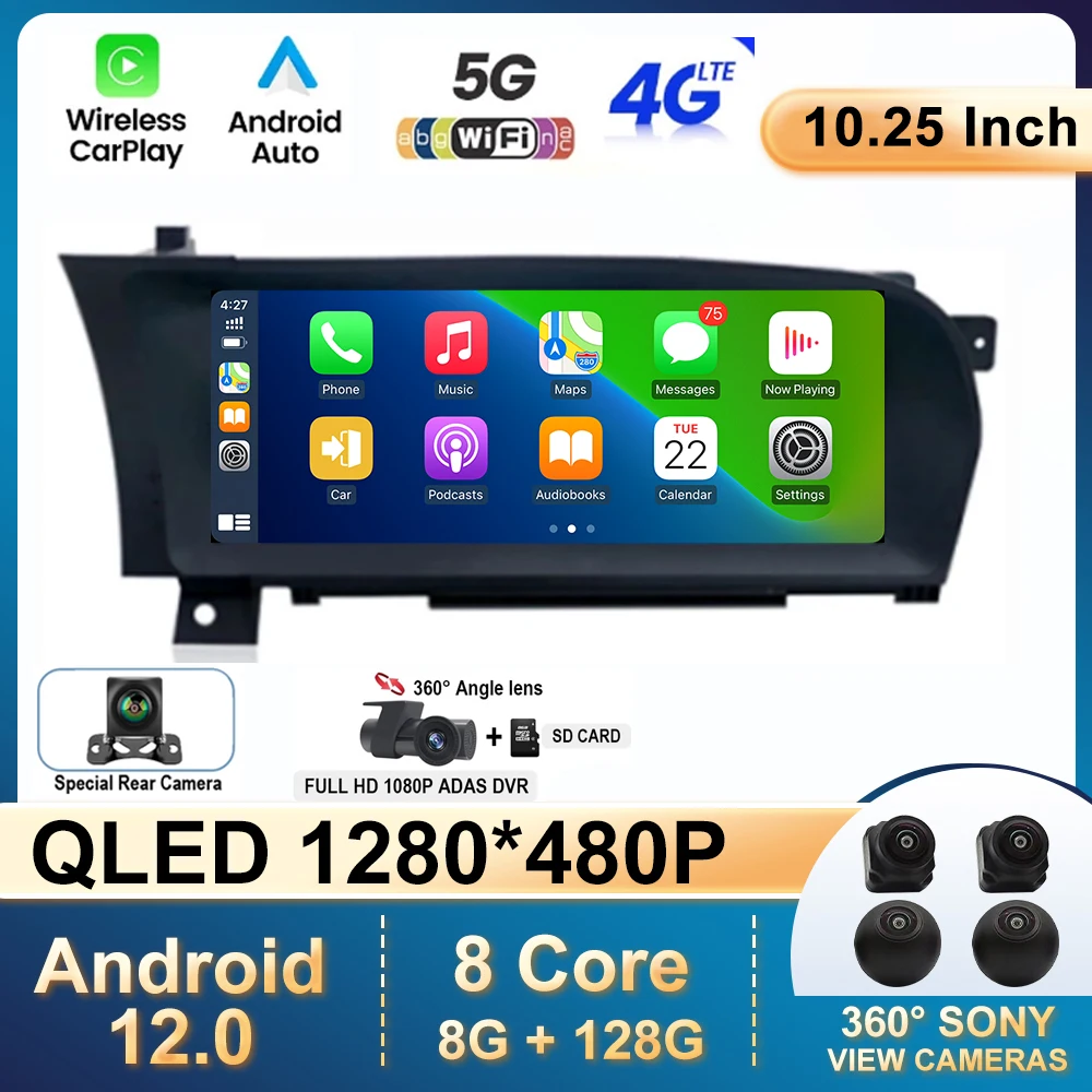 10,25 дюймовый Android 12 для Benz S W221 W216 2005 - 2013 Экран Автомобильные аксессуары Carplay мониторы Speacker Радио мультимедийный плеер
10,25 дюймовый Android 12 для Benz S W221 W216 2005 - 2013 Экран Автомобильные аксессуары Carplay мониторы Speacker Радио мультимедийный плеер