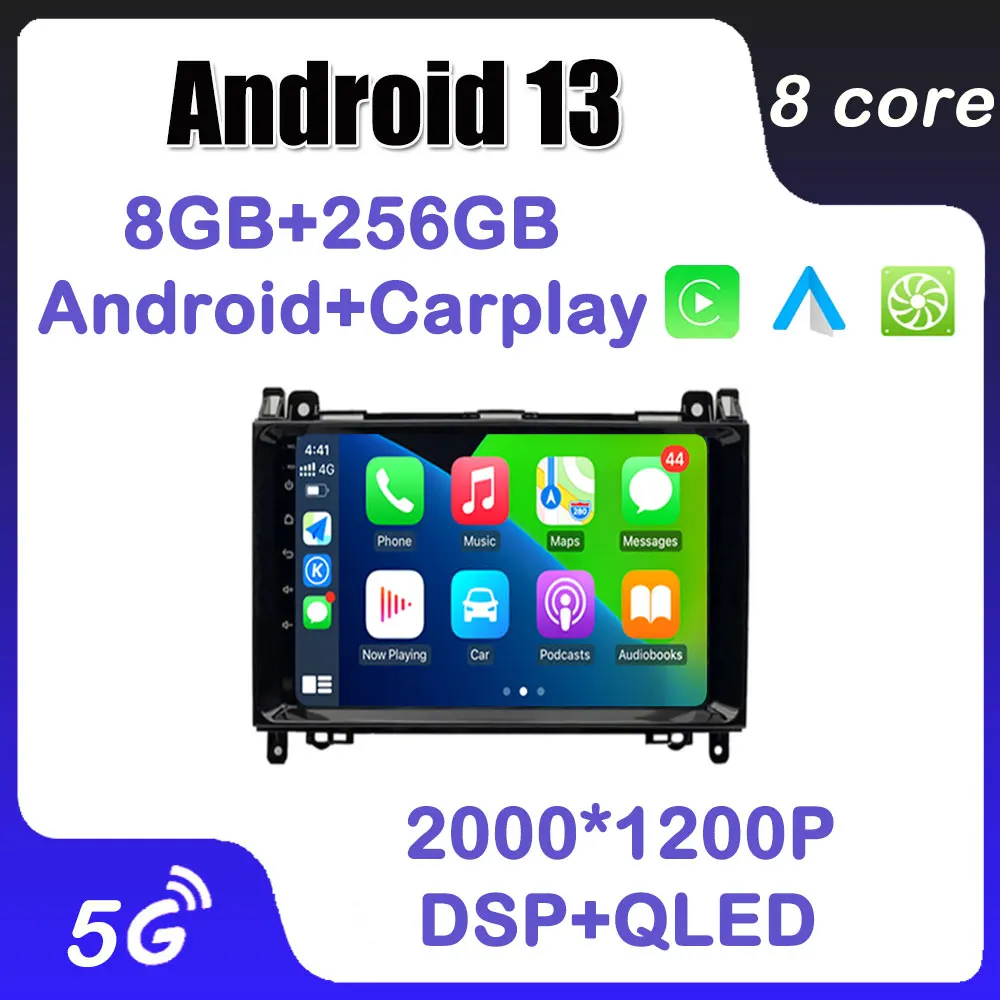 Android 13 GPS Navigation For Mercedes Benz B200 Sprinter W906 W639 AB Class W169 W245 Viano Vito Auto Carplay Bluetooth
Android 13 GPS Navigation For Mercedes Benz B200 Sprinter W906 W639 AB Class W169 W245 Viano Vito Auto Carplay Bluetooth